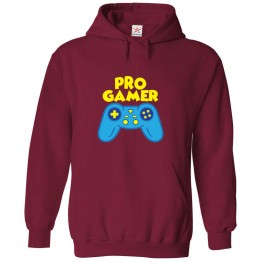 Pro Gamer With Video Game Controller Classic Unisex Kids and Adults Pullover Hoodie For Gaming Lovers